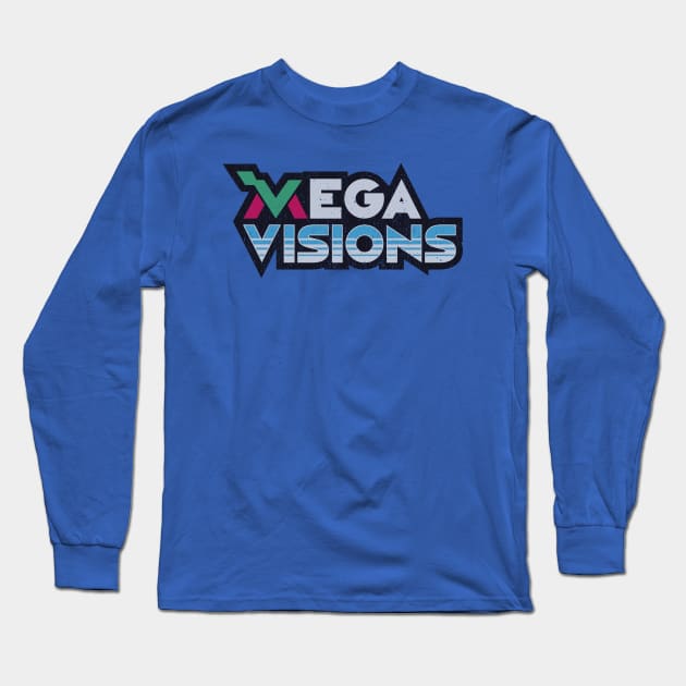 Mega Visions Magazine - Blue Long Sleeve T-Shirt by megavisions